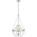 Clarra 3 Light 15.7 inch Polished Nickel Indoor Pendant Ceiling Light